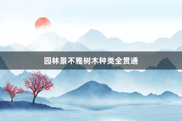 园林景不雅树木种类全贯通